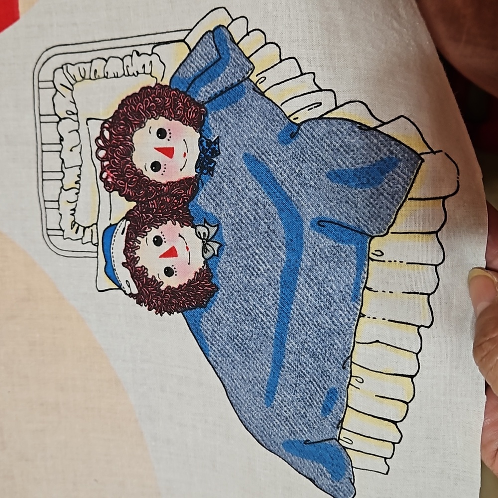 Vintage Raggedy Ann & Andy Pillow fabric